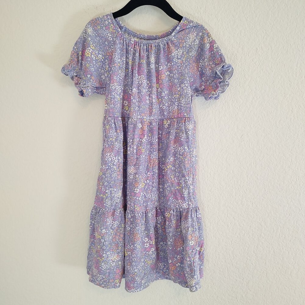 Lands End XS 4T 4 5T 5 Dress Short Sleeve Summer Spring Elastic Lightweight
